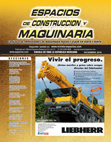 Revista Espacios de Construccion y Maquinaria. Diciembre 2016